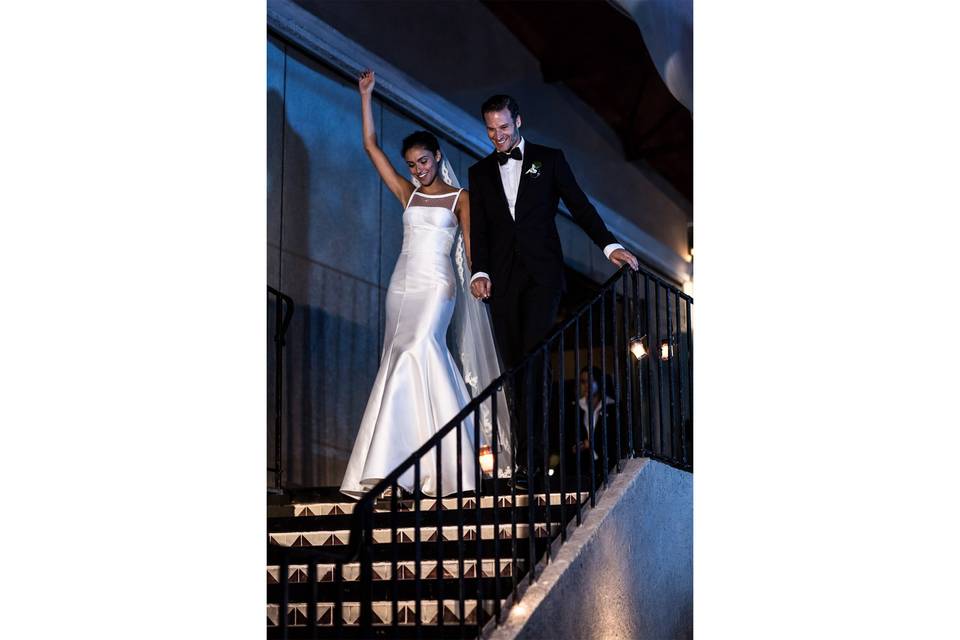 Couple entrance into reception