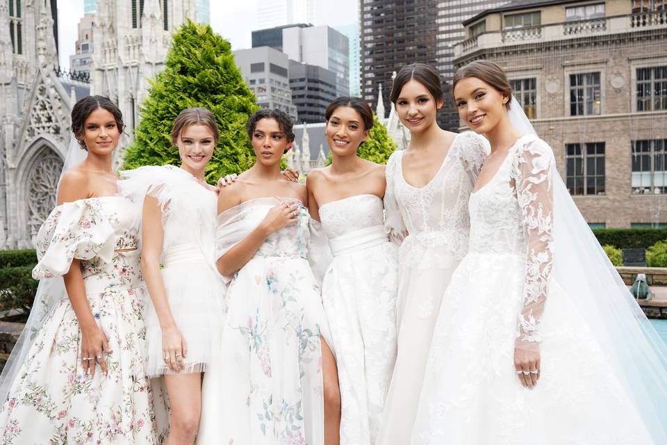 Bride and bridesmaids portrait