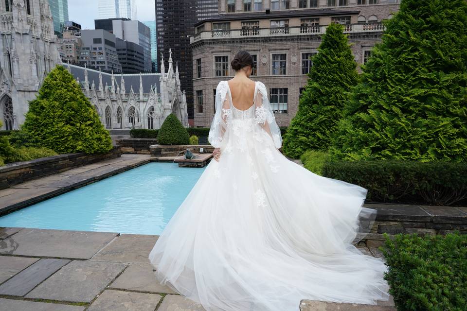 Cinematic bridal portrait