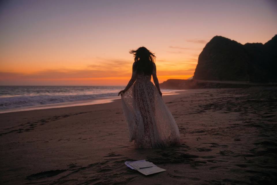 Cinematic bridal portrait