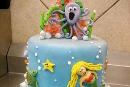 Sea Theme Wedding Cake