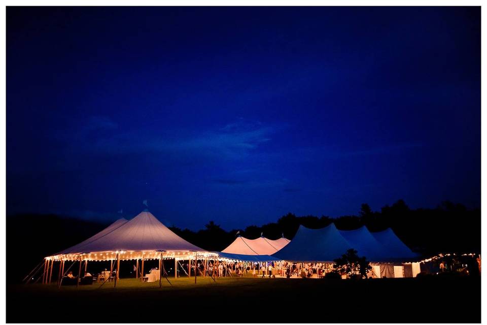 Wedding Tents at Night