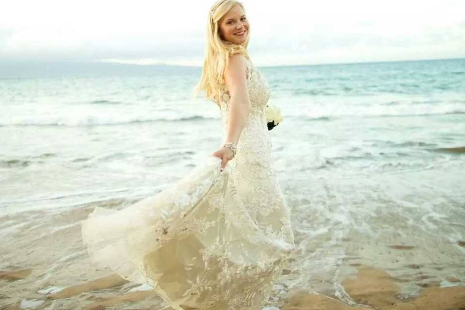 Bride in the water