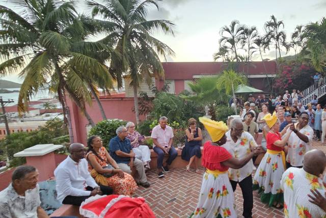 Cultural Dancers in the garden