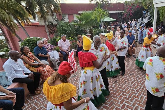 Cultural Dancers in the Garden