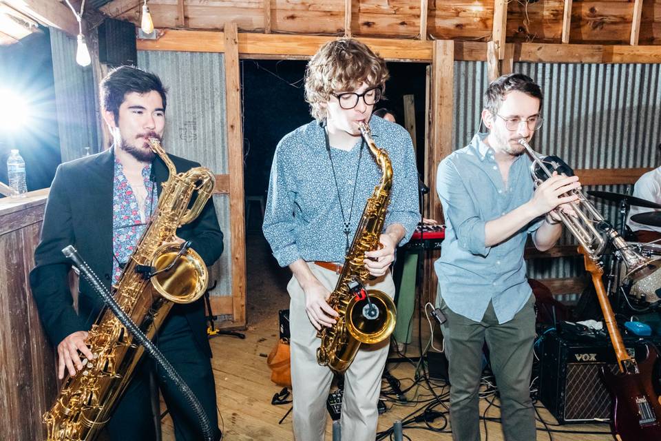 The brass section