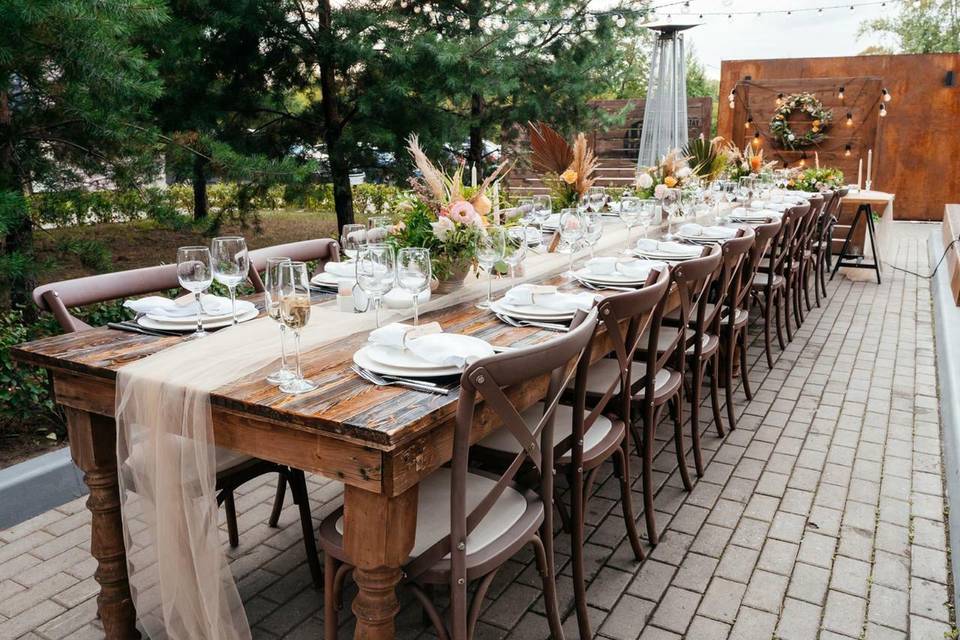 Wood Table Rentals Wedding Rentals Beverly Hills CA WeddingWire