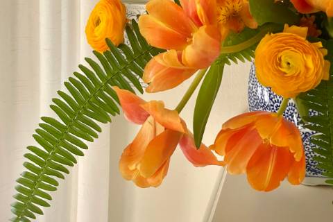 Orange Tulip Arranfement
