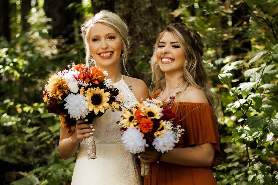 Country wedding with fall colors