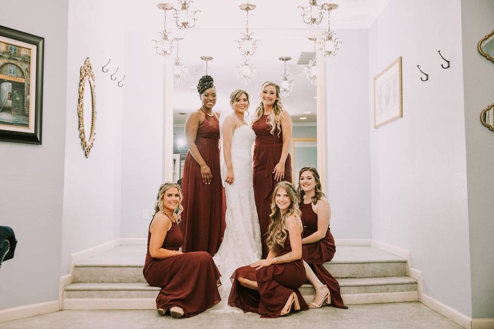 Sandra with Her Bridesmaids