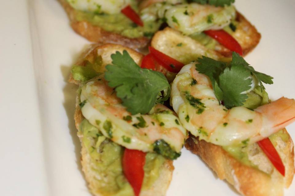 Shrimp crostini