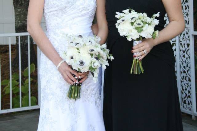 The bride with her bridesmaid
