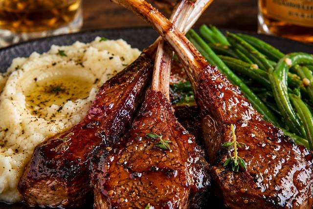Bourbon Glazed Lamb Chops
