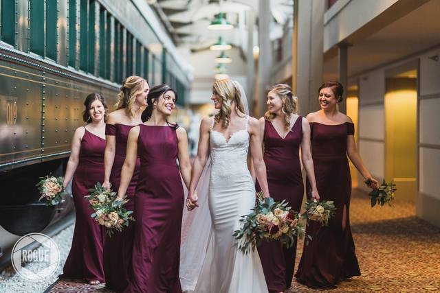 The joyful wedding party