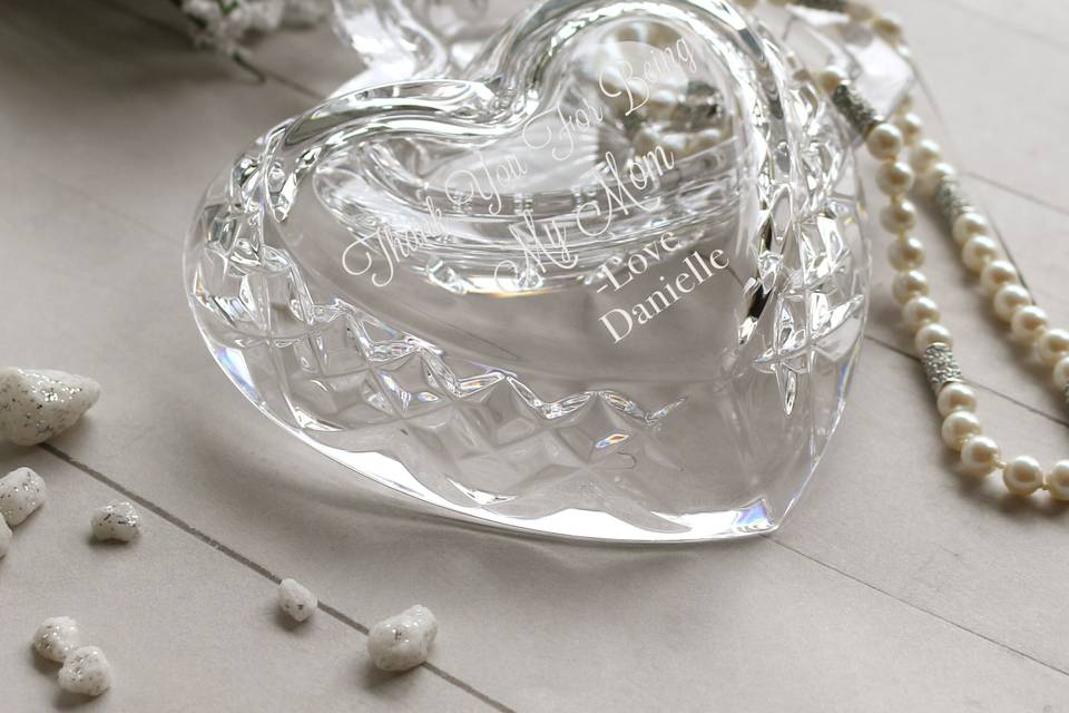 Crystal Heart Jewelry Box