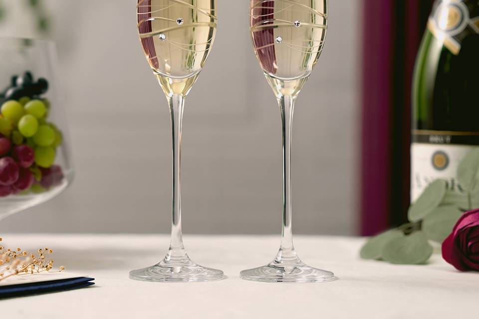 Diamante Spiral Flute Pair