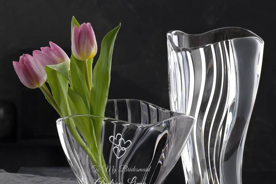 Crystal Vases for Bridesmaids