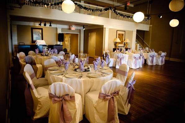 The architectural detail and old historic floors and the perfect base from which to build your event!