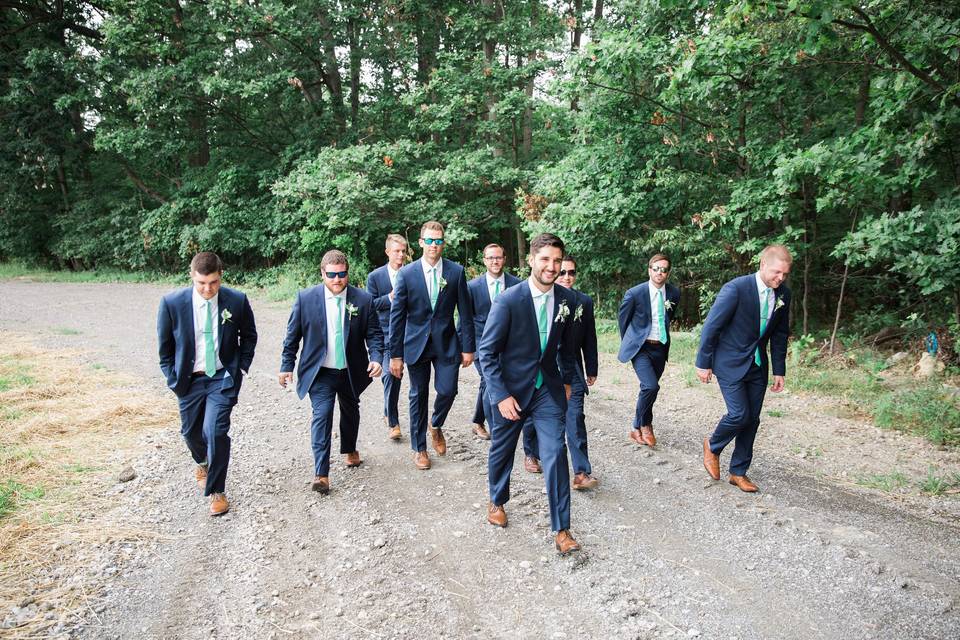 Navy wedding suits