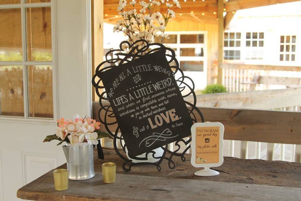 Wedding signage