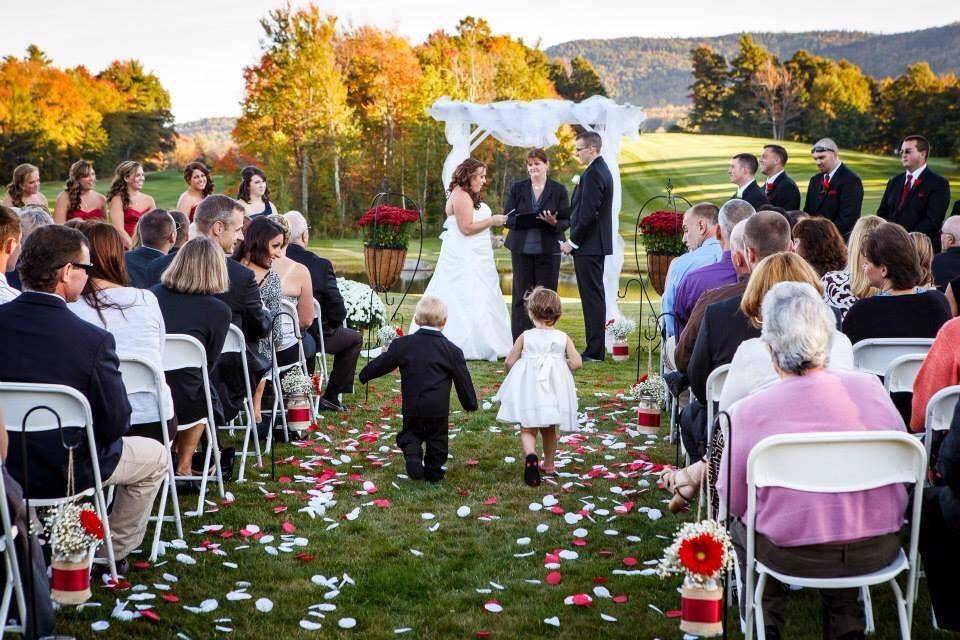 Outdoor wedding ceremony