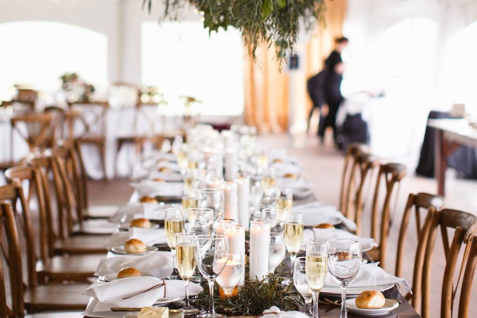 Elegantly rustic tablescape