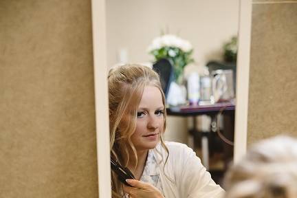 Bride getting ready