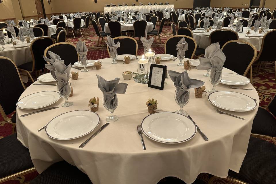 Table Set-up Grand Ballroom