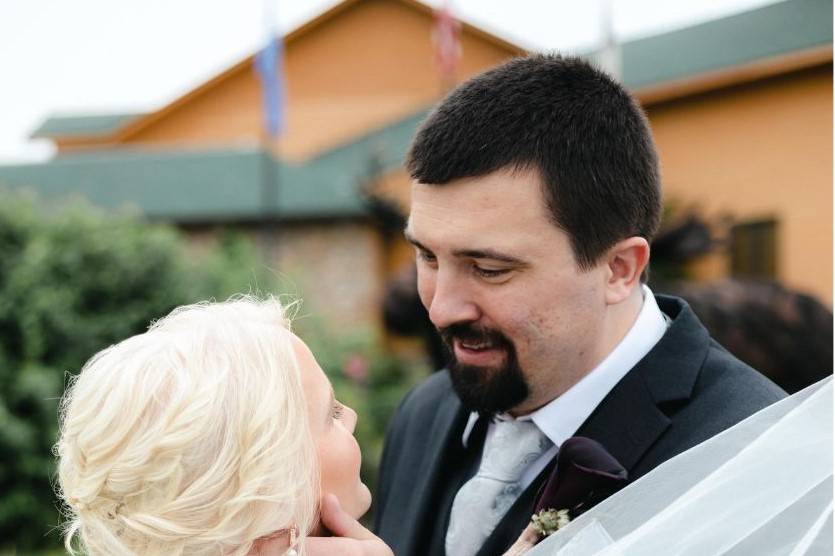 Bride & Groom Outside