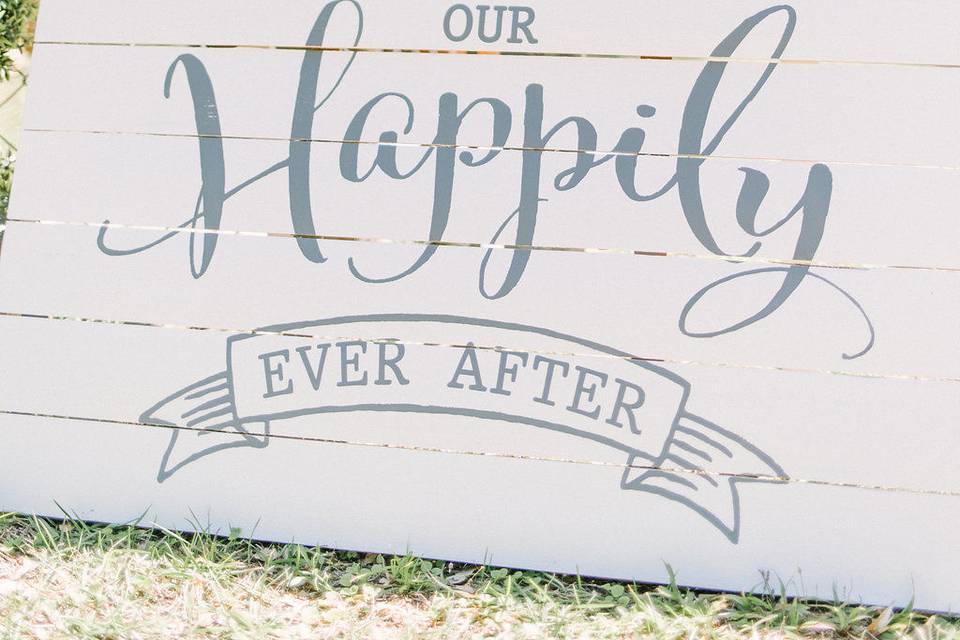 Signs included in bridal packages