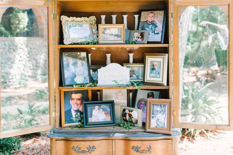 Memory hutch available in bridal packages