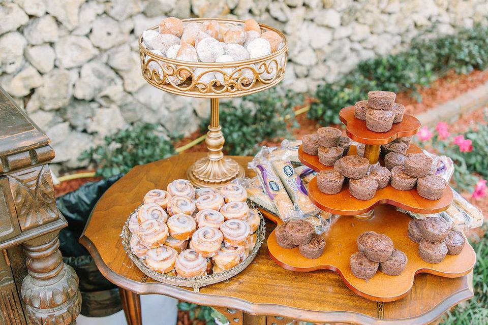 Dessert bar. decor included in bridal pacakges