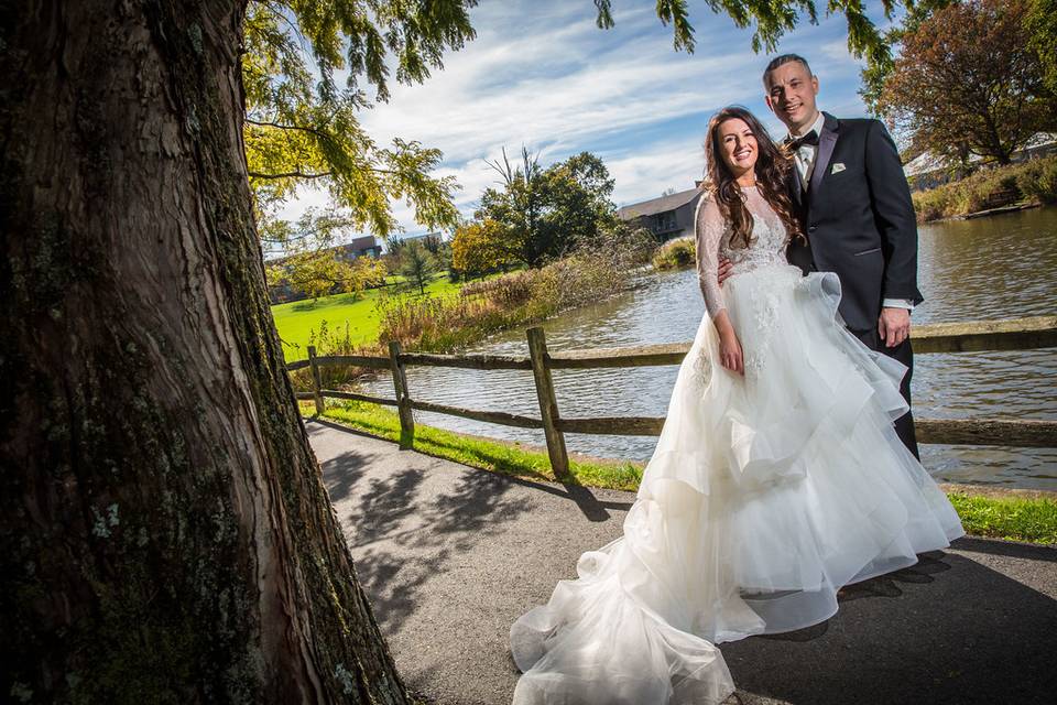 Fluffy wedding dress