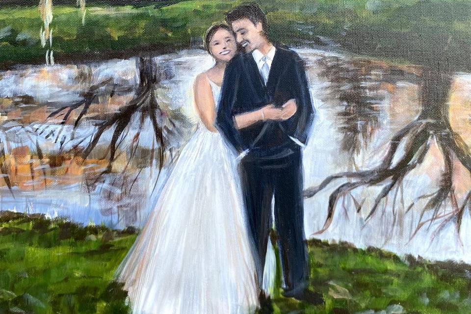 Fall wedding painting