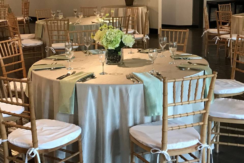 Table set-up in rafters