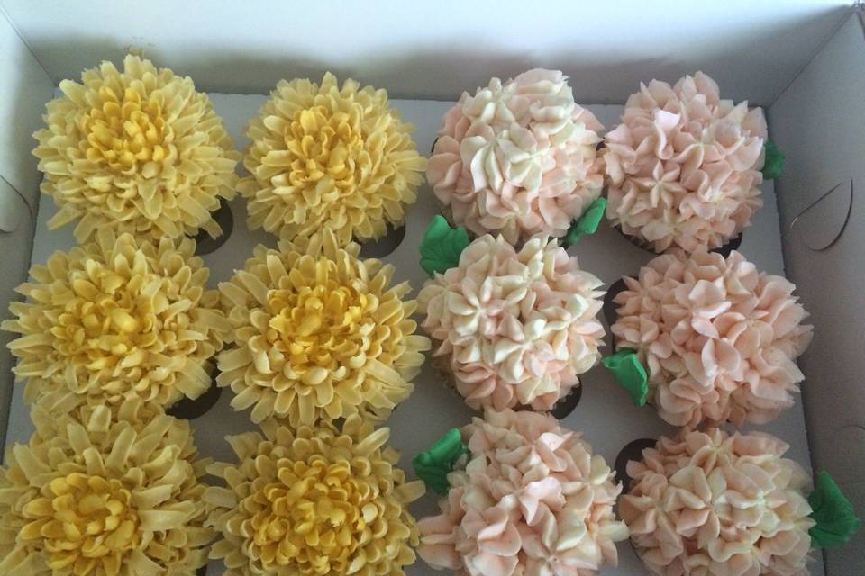 Flower Cupcakes made out of Buttercream