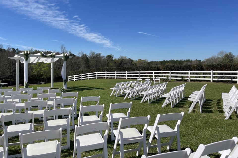 Pergola Overlooking Lake