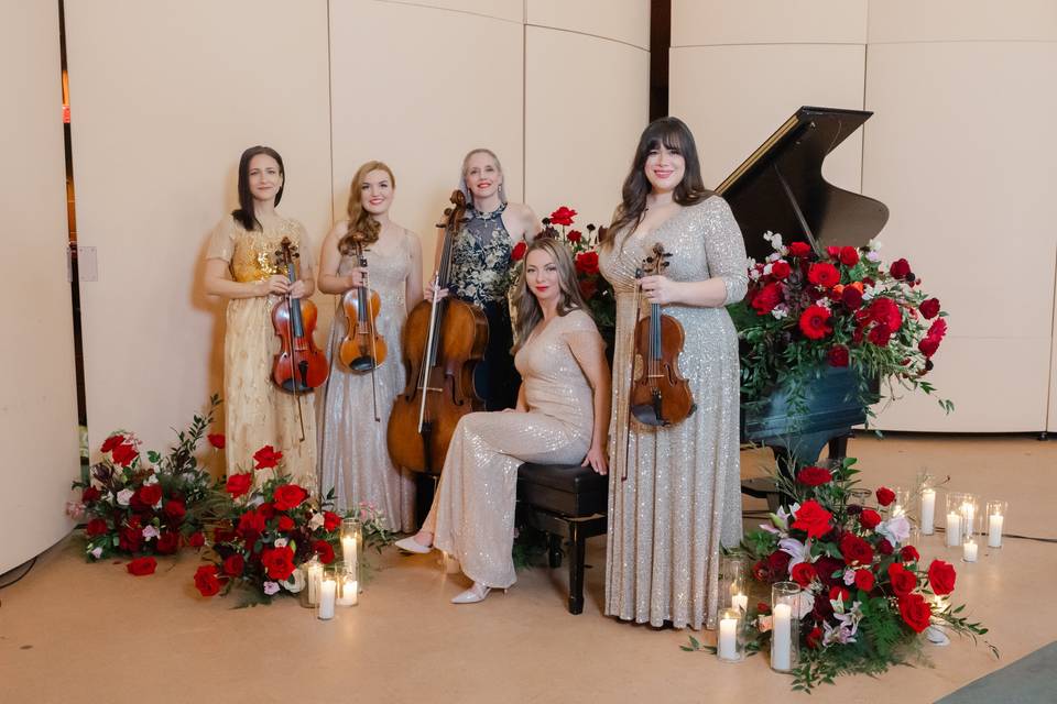 Piano and Quartet in Gold