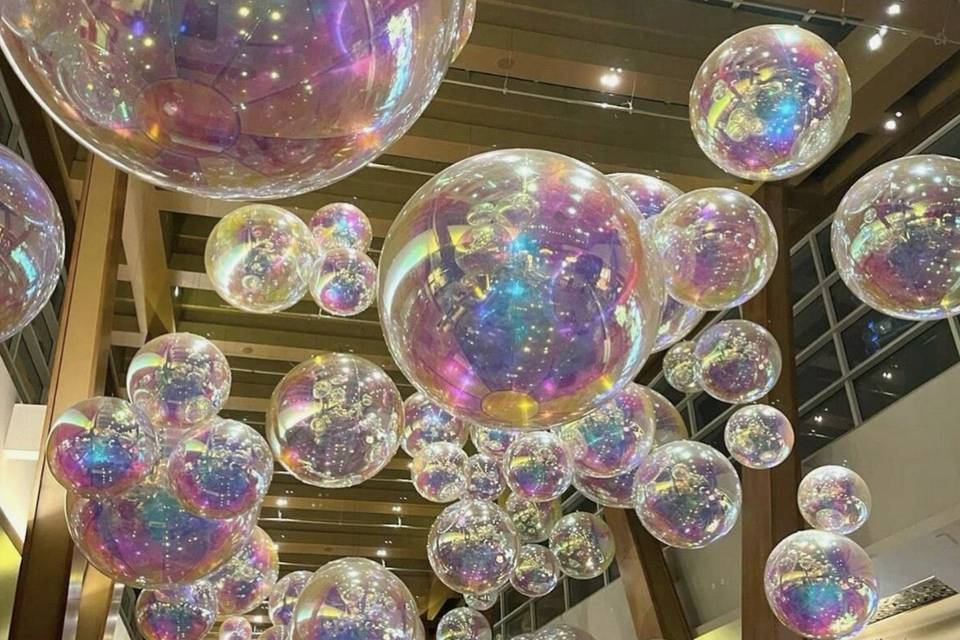 Iridescent Balloon Bubbles