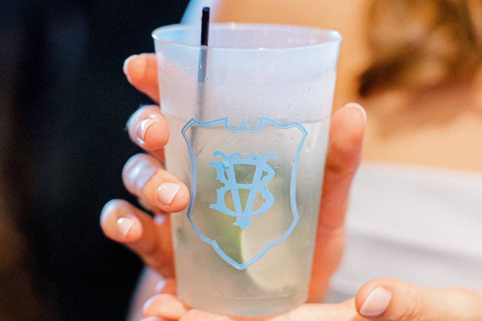 Frosted Monogram Cup
