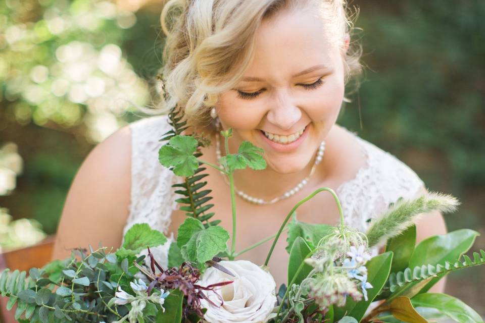 Bride and Florals