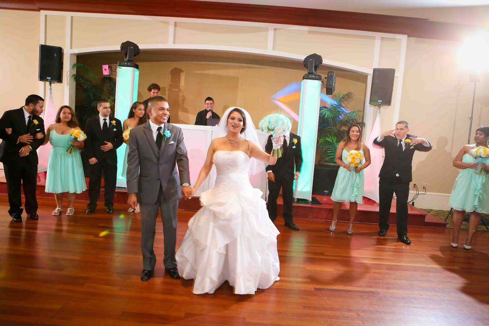 Newlyweds on the dance floor