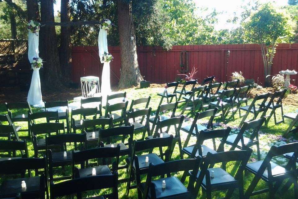 An outdoor ceremony