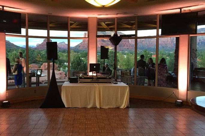 Dj set-up at Sedona Golf Resor