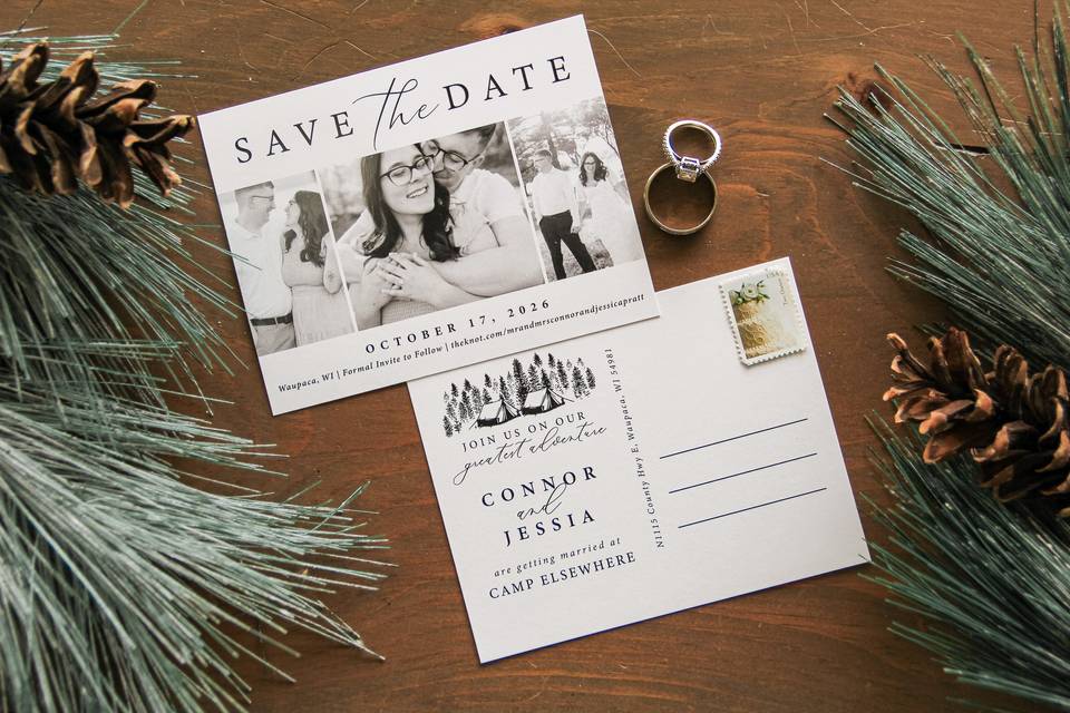 Touch of Script Postcard