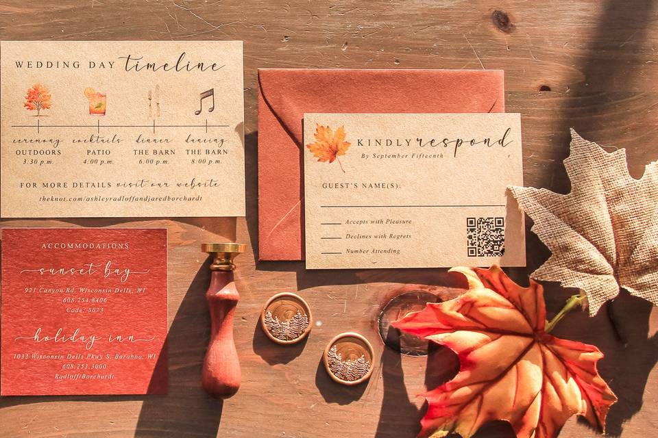 Autumn Border Kraft Brown