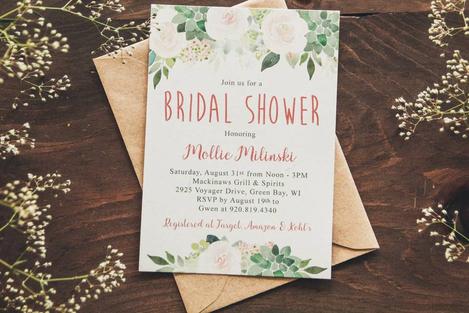 Succulent Bridal Shower