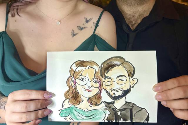 Watercolor caricature