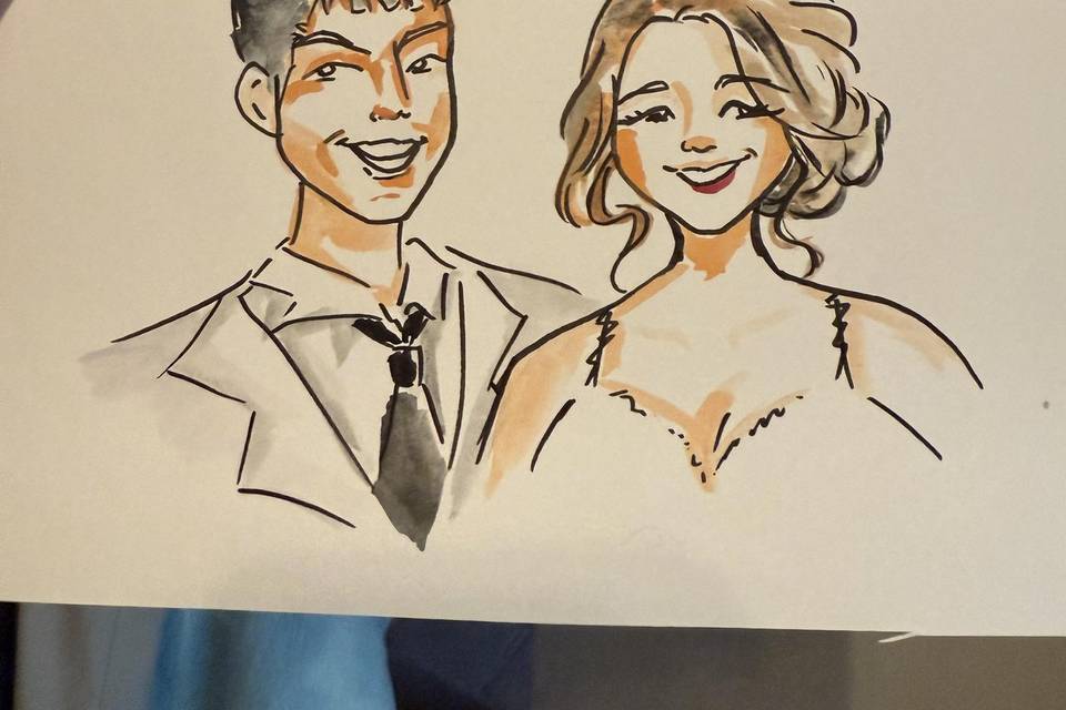 Watercolor caricature
