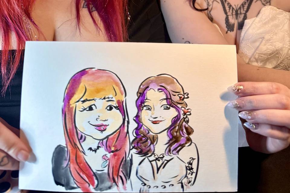 Watercolor caricature
